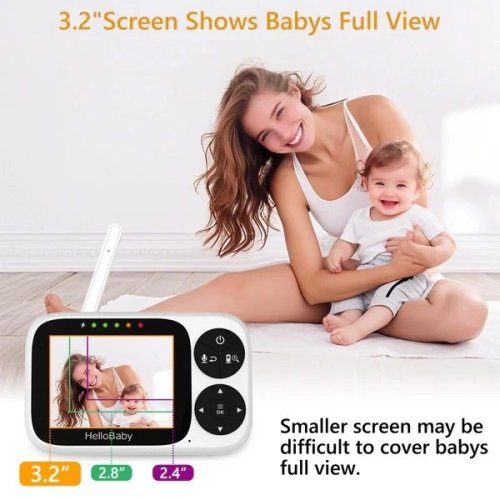 HELLOBABY ενδοεπικοινωνία μωρού HB2033 με κάμερα & οθόνη... 2