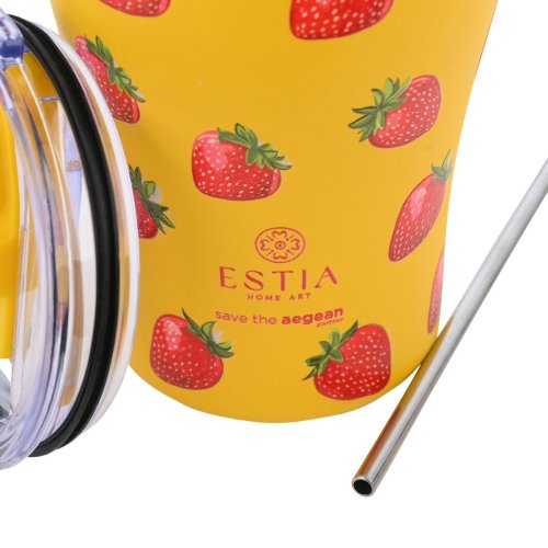 ESTIA ΘΕΡΜΟΣ COFFEE MUG SAVE THE AEGEAN 350ml BERRY BRIGHT 2