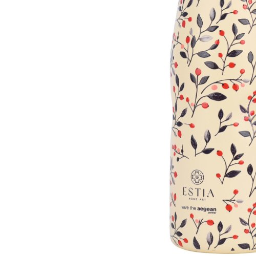 ESTIA ΘΕΡΜΟΣ TRAVEL FLASK SAVE THE AEGEAN 500ml BLOOM BEIGE 2