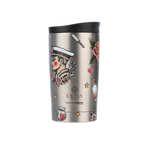 ESTIA ΘΕΡΜΟΣ TRAVEL MUG SAVE THE AEGEAN 350ml OLD SCHOOL INK 2