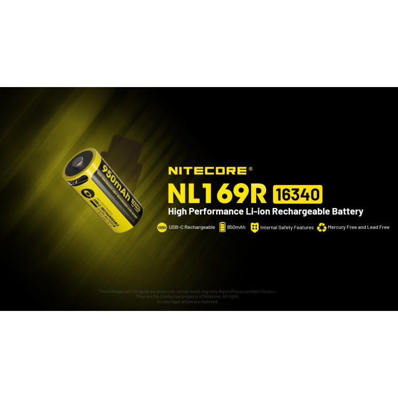 ΜΠΑΤΑΡΙΑ NITECORE 16340 / 950mAh / NL169 (τιμή...