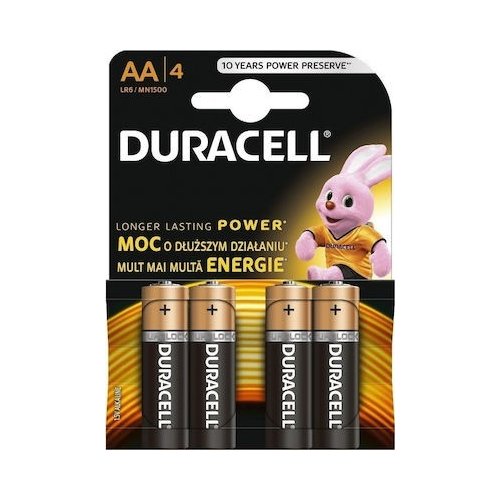 Duracell Αλκαλικές Μπαταρίες AA 1.5V 4τμχ