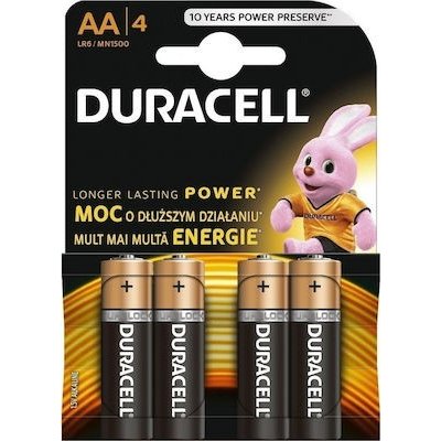 Duracell Αλκαλικές Μπαταρίες AA 1.5V 4τμχ