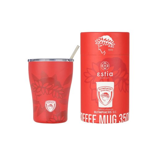ESTIA ΘΕΡΜΟΣ COFFEE MUG OLYMPIACOS BC EDITION 350ml 2