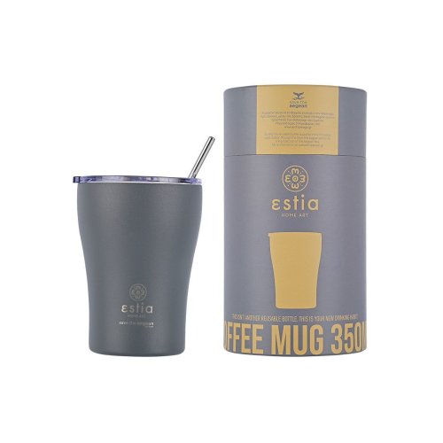 ESTIA ΘΕΡΜΟΣ COFFEE MUG SAVE THE AEGEAN 350ml FJORD GREY 2