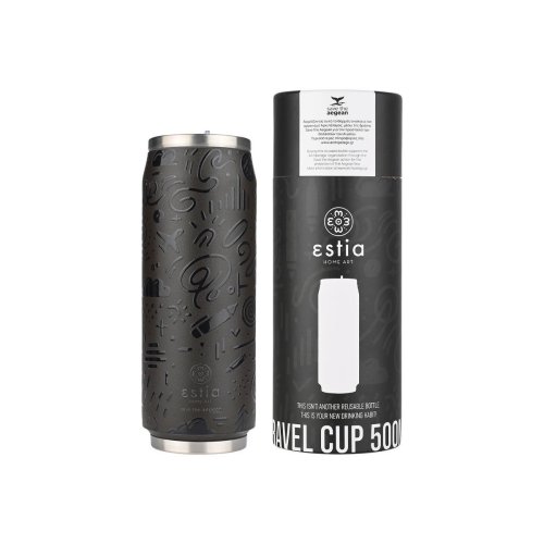 ESTIA ΘΕΡΜΟΣ TRAVEL CUP SAVE THE AEGEAN 500ml NOIR ECHO 2