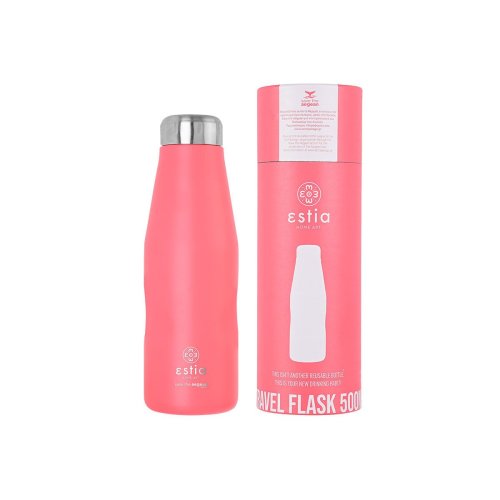 ESTIA ΘΕΡΜΟΣ TRAVEL FLASK SAVE THE AEGEAN 500ml FUSION CORAL 2