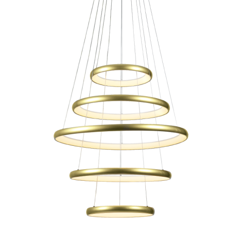 ΚΡΕΜΑΣΤΟ Φ/Σ LED 80W 6400LM CCT IP20 ΧΡΥΣΟ ΜΕΤΑΛΛΙΚΟ +...