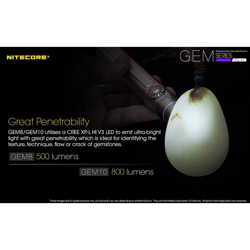ΦΑΚΟΣ LED NITECORE GEMSTONE GEM10UV