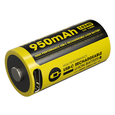 ΜΠΑΤΑΡΙΑ NITECORE 16340 / 950mAh / USB-C / NL169R (τιμή τεμαχίου)