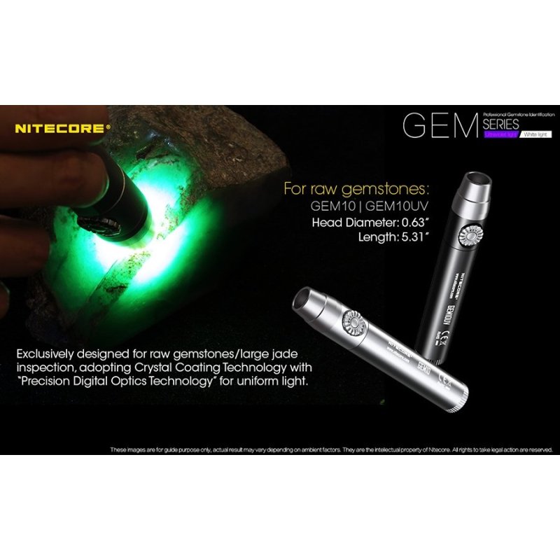 ΦΑΚΟΣ LED NITECORE GEMSTONE GEM10UV