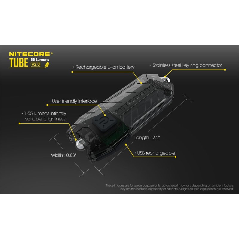 ΦΑΚΟΣ LED NITECORE TUBE s/n, Transparent, V2.0,...