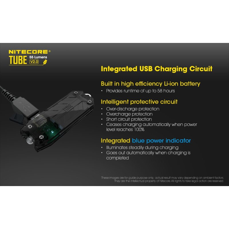 ΦΑΚΟΣ LED NITECORE TUBE s/n, Transparent, V2.0,...