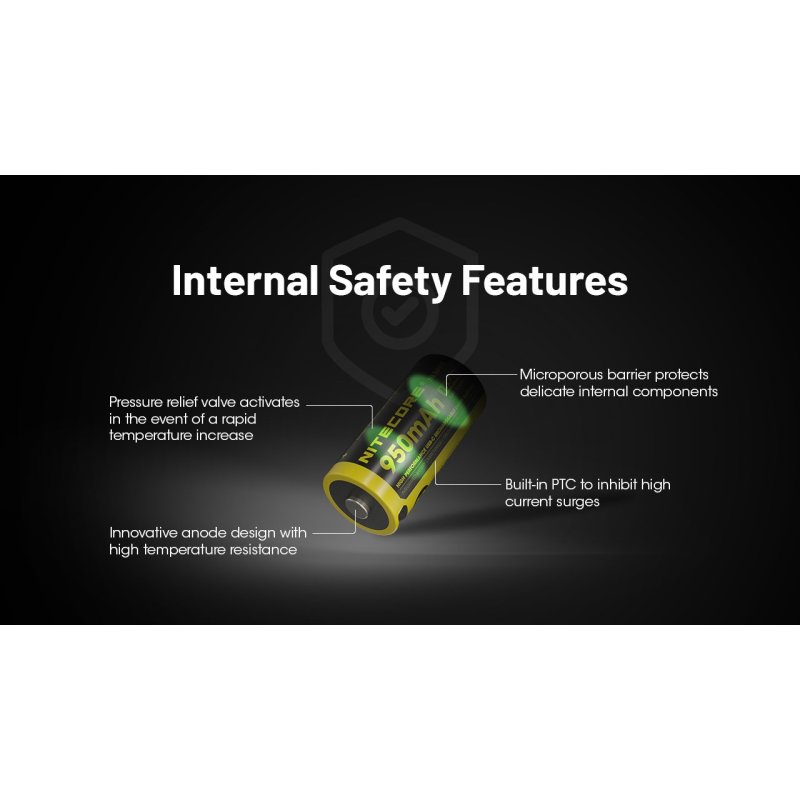 ΜΠΑΤΑΡΙΑ NITECORE 16340 / 950mAh / NL169 (τιμή...