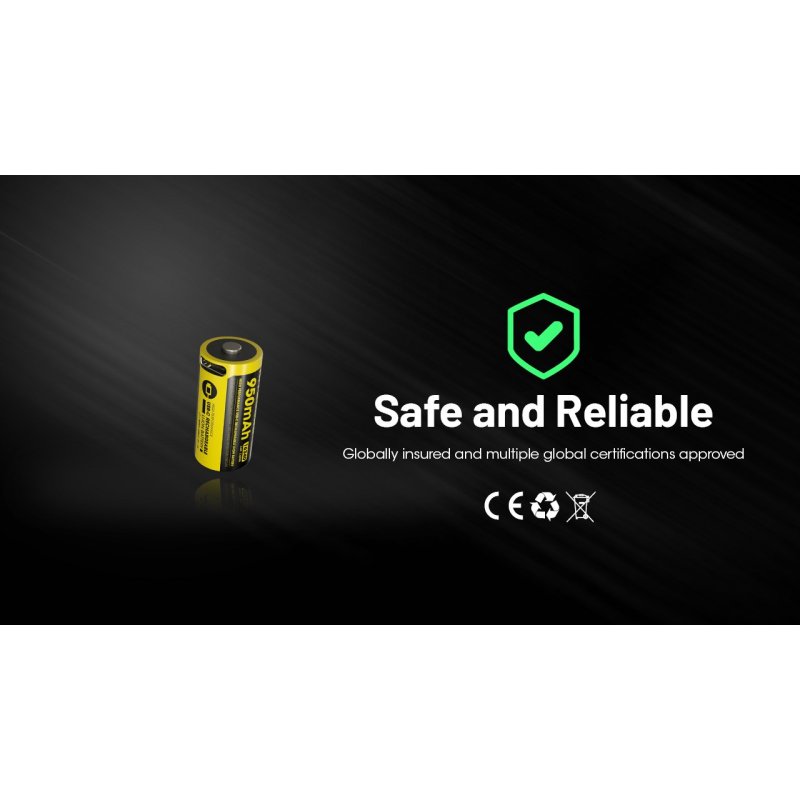 ΜΠΑΤΑΡΙΑ NITECORE 16340 / 950mAh / NL169 (τιμή...