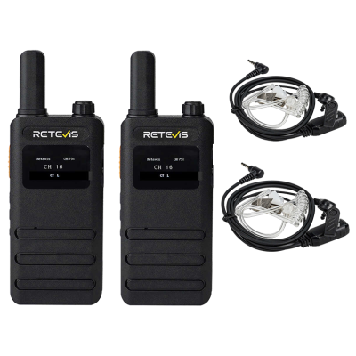 ΠΟΜΠΟΔΕΚΤΗΣ RETEVIS B63S, PMR16 + 2x G-Hook earpiece C9250A , Transparent