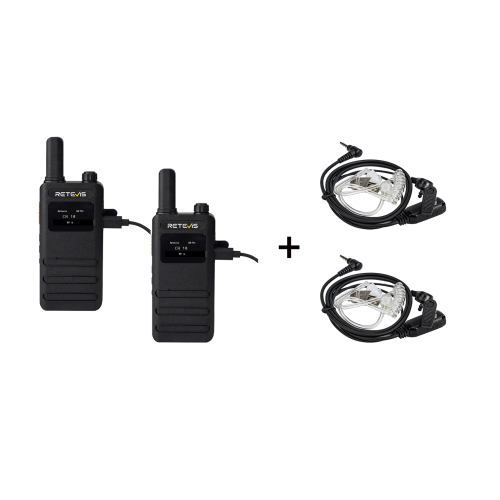 ΠΟΜΠΟΔΕΚΤΗΣ RETEVIS B63S, PMR16 + 2x G-Hook earpiece... 2