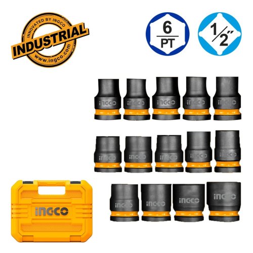 Καρυδάκια Impact-Αέρος 1/2" Σετ 14 τεμ. +Bαλίτσα 2