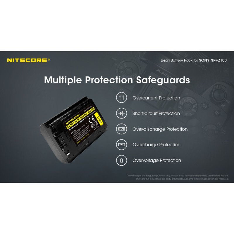 ΜΠΑΤΑΡΙΑ NITECORE for SONY NP-FZ100C, 7.2V ,...