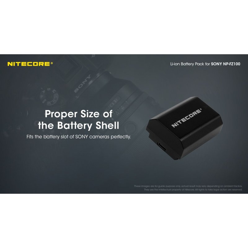 ΜΠΑΤΑΡΙΑ NITECORE for SONY NP-FZ100C, 7.2V ,...