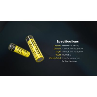 ΜΠΑΤΑΡΙΑ NITECORE 18650 / 4000mAh (τιμή...
