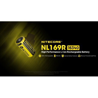 ΜΠΑΤΑΡΙΑ NITECORE 16340 / 950mAh / USB-C /...