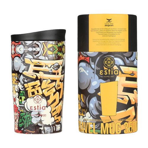 ESTIA ΘΕΡΜΟΣ TRAVEL MUG SAVE THE AEGEAN 350ml GRAFFITI...