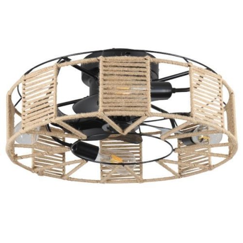 ΑΝΕΜΙΣΤΗΡΑΣ ΟΡΟΦΗΣ ΜΕ ΠΛΕΚΤΟ ΝΗΜΑ ΚΑΝΝΑΒΗΣ 4xE27 ΜΕ...