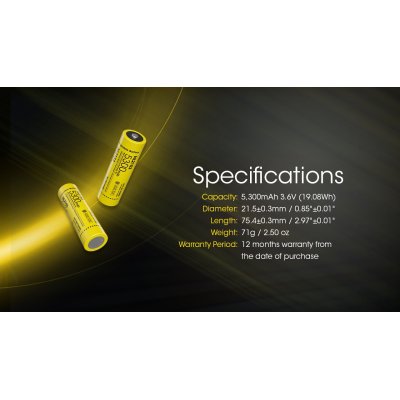 ΜΠΑΤΑΡΙΑ NITECORE 21700 / 5300mAh (τιμή τεμαχίου)
