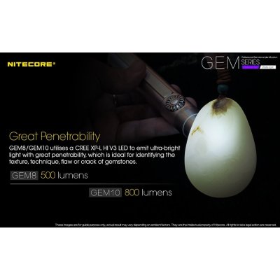 ΦΑΚΟΣ LED NITECORE GEMSTONE GEM10UV