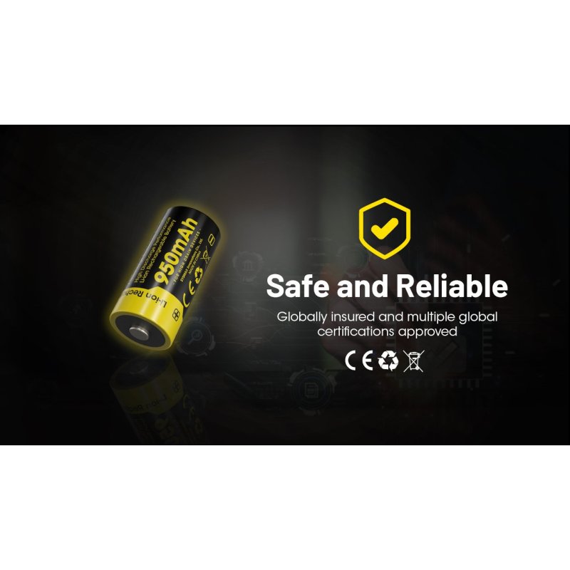 ΜΠΑΤΑΡΙΑ NITECORE 16340 / 950mAh / NL169 (τιμή...