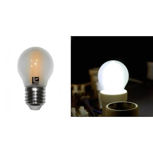 LED ΛΑΜΠΑ COG ΣΦΑΙΡΙΚΟ ΜΑΤ Ε27 4W 230V ΨΥΧΡΟ 2