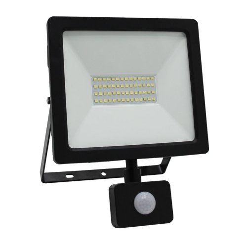 ΠΡΟΒΟΛΕΑΣ LED SMD 50W ΜΕ ΑΝΙΧΝΕΥΤΗ ΚΙΝΗΣ.4100K IP65 ΜΑΥΡΟΣ 2