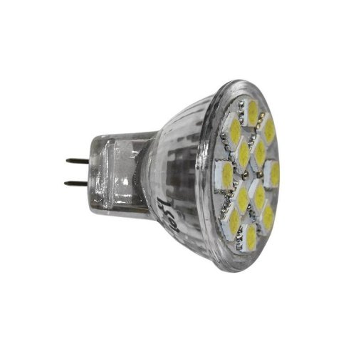 LED ΛΑΜΠΑ MR11 ΓΥΑΛΙΝΟ 2W 12VAC/DC 105° ΘΕΡΜΟ 3000Κ 2