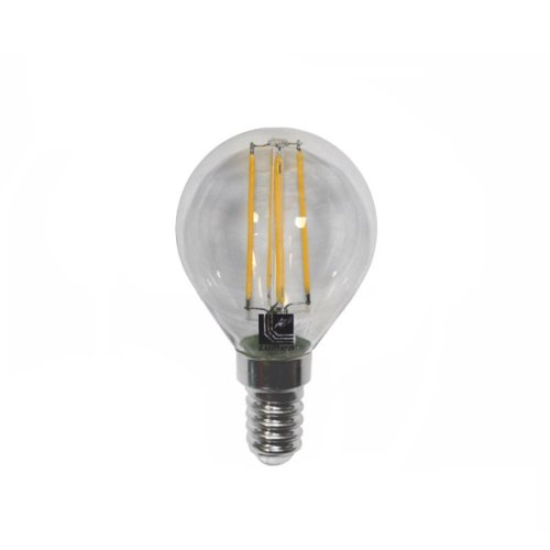 LED ΛΑΜΠΑ COG ΣΦΑΙΡΙΚΟ ΔΙΑΦΑΝΟ Ε14 4W 230V ΘΕΡΜΟ 2