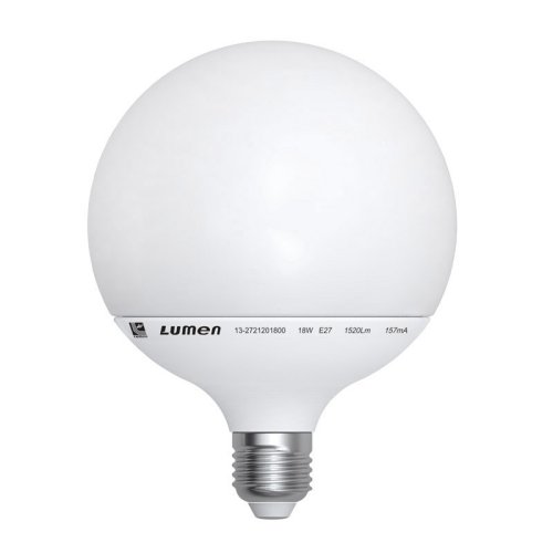 LED ΛΑΜΠΑ GLOBE Φ120 E27 18W 230V ΘΕΡΜΟ 3000Κ 2