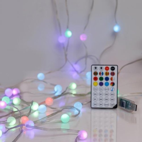 ΣΕΙΡΑ, 100 SMART MINI LED, ΛΕΥΚΕΣ ΜΠΑΛΙΤΣΕΣ 1.5cm, USB,...