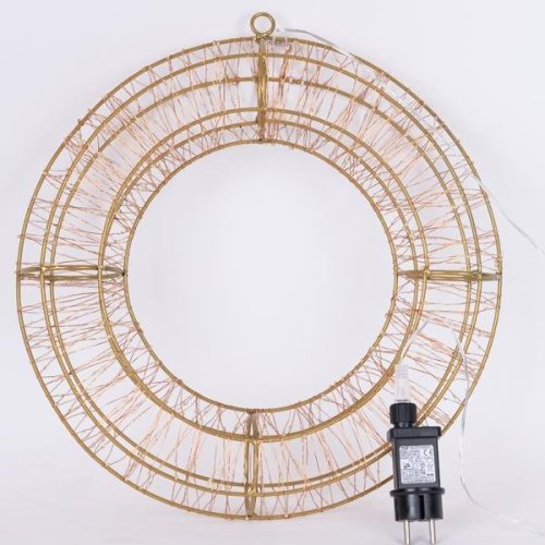 ΣΤΕΦΑΝΙ 38cm, 720 LED, 12V ΜΕΤΑΣΧΗΜΑΤΙΣΤΗ, TIMER, ΜΠΡΟΝΖΕ...