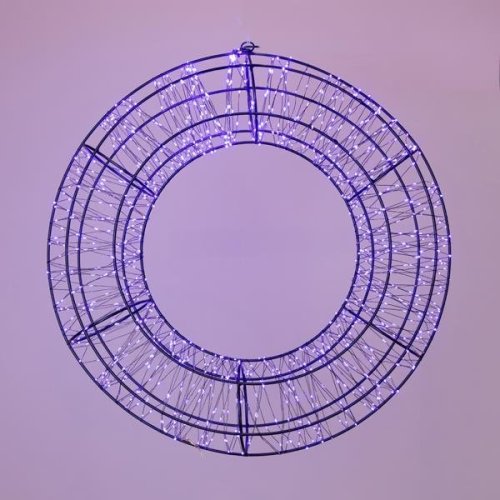 ΣΤΕΦΑΝΙ 38cm, 720 LED, 12V ΜΕΤΑΣΧΗΜΑΤΙΣΤΗ, TIMER, ΜΑΥΡΟΣ...