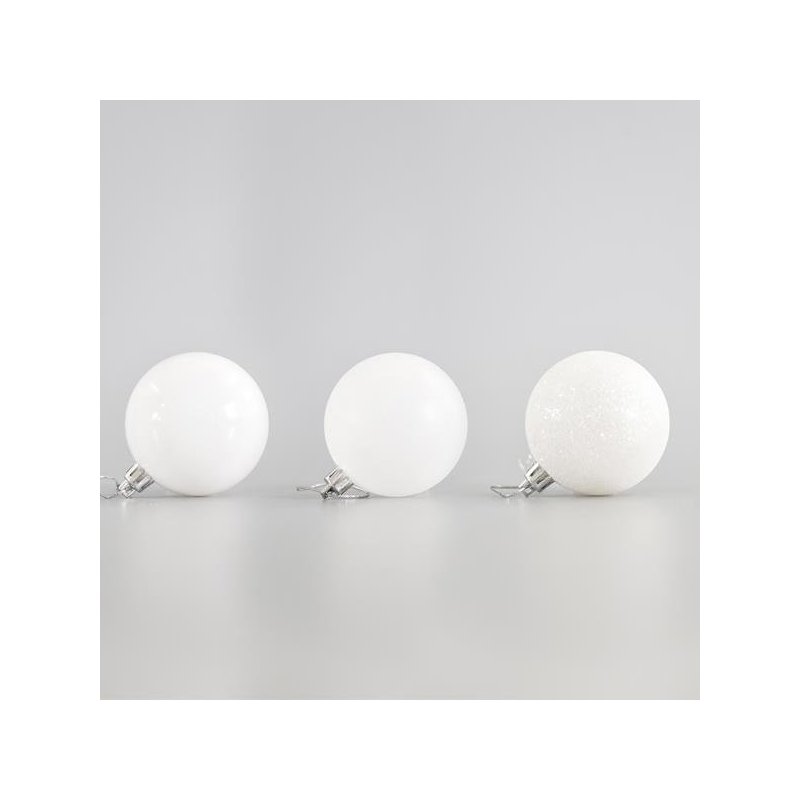 ΜΠΑΛΑ ΠΛΑΣΤΙΚΗ, ΛΕΥΚΗ, ΣΕΤ 6ΤΜΧ, 6cm