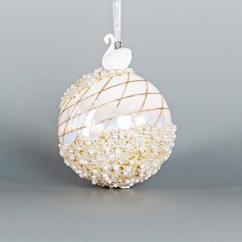 ΓΥΑΛΙΝΗ ΜΠΑΛΑ, ΙΡΙΔΙΖΟΥΣΑ ΛΕΥΚΗ ΜΕ ΠΟΡΣΕΛΑΝΙΝΟ ΚΥΚΝΟ, ΜΕ...