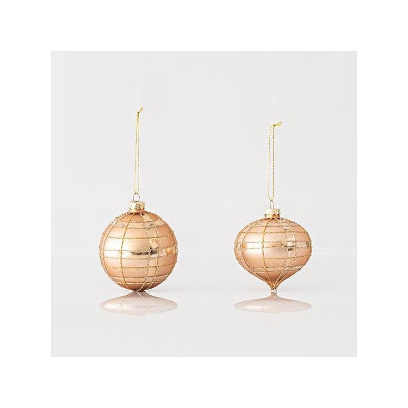 ΓΥΑΛΙΝΟ ΣΤΟΛΙΔΙ, ΣΑΜΠΑΝΙ, ΜΕ ΣΧΕΔΙΑ GLITTER, 2 ΣΧΗΜΑΤΑ, ΣΕΤ 4 ΤΜΧ, 8cm