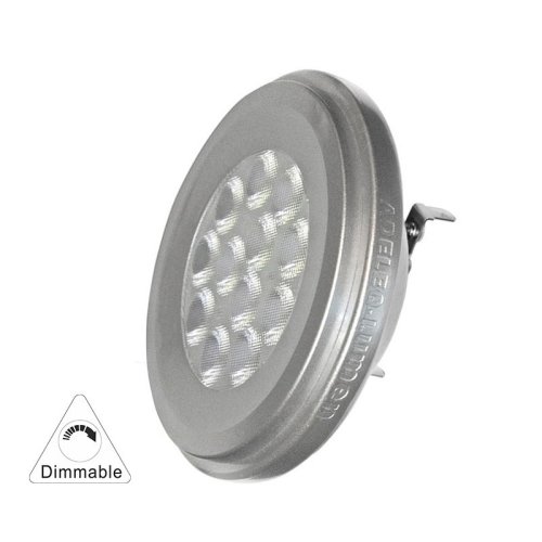 LED ΛΑΜΠΑ ΑΛΟΥΜΙΝΙΟΥ AR111 12W 12VAC/DC ΝΤΙΜΑΡΙΖ.36° ΛΕΥΚΟ 2