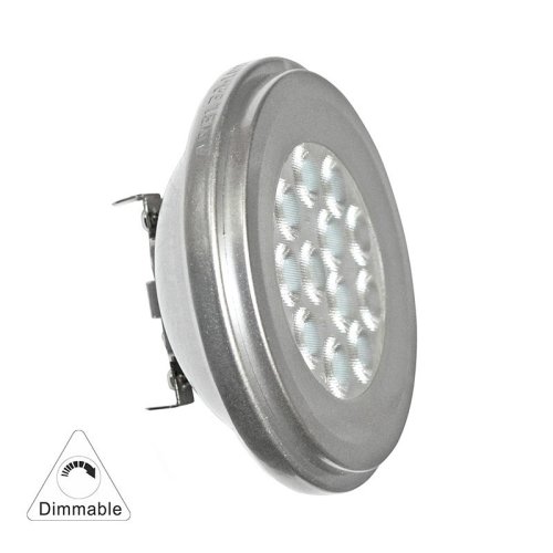 LED ΛΑΜΠΑ ΑΛΟΥΜΙΝΙΟΥ AR111 12W 12VAC/DC ΝΤΙΜΑΡΙΖ.24° ΨΥΧΡΟ 2
