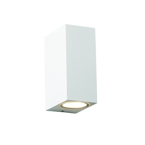 GU10 WALL LUMINAIRE PLASTIC 230V AC WHITE IP65 MAX.2X3W LED 2
