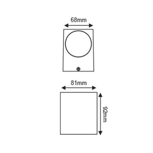 ^GU10 WALL LUMINAIRE 230V AC GOLDEN BLACK IP65 MAX.35W 2