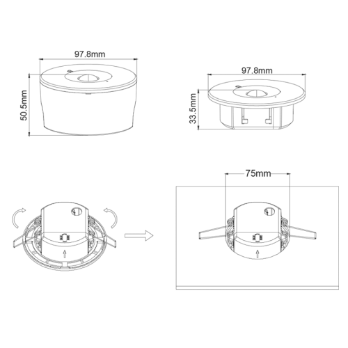 Φ/Σ ΑΣΦΑΛΕΙΑΣ LED ΜΗ ΣΥΝΕΧΟΥΣ IP20 1.2W 3HRS 150LM 6000K... 2