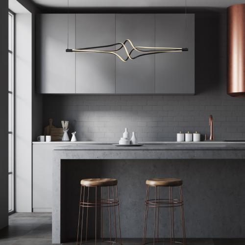 ΚΡΕΜΑΣΤΟ Φ/Σ LED 48W 3800LM CCT IP20 ΜΑΥΡΟ ΑΛΟΥΜΙΝΙΟ +... 2