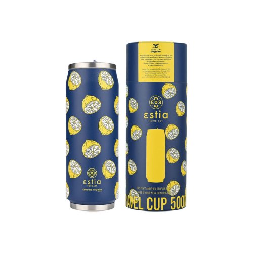 ESTIA ΘΕΡΜΟΣ TRAVEL CUP SAVE THE AEGEAN 500ml CITRUS...