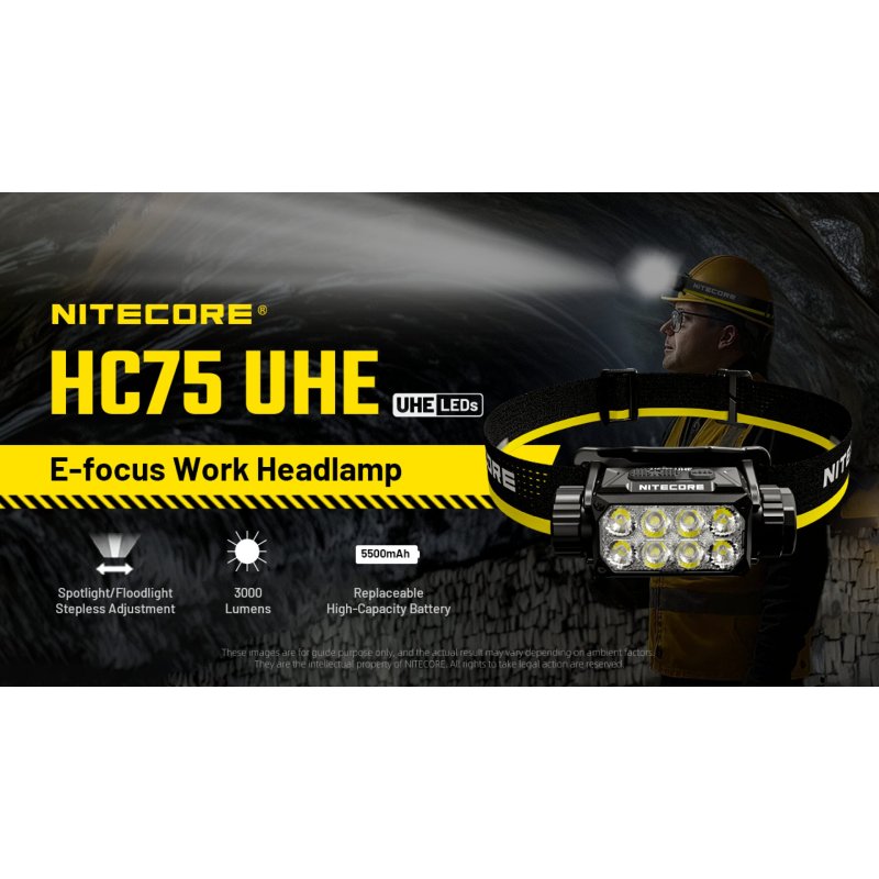 ΦΑΚΟΣ LED NITECORE HEADLAMP HC75 UHE, 3000 Lumens